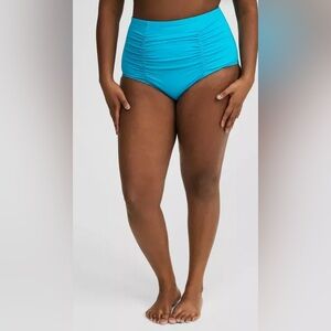 Torrid blue High-Rise Ruched Bikini Bottom size 0X